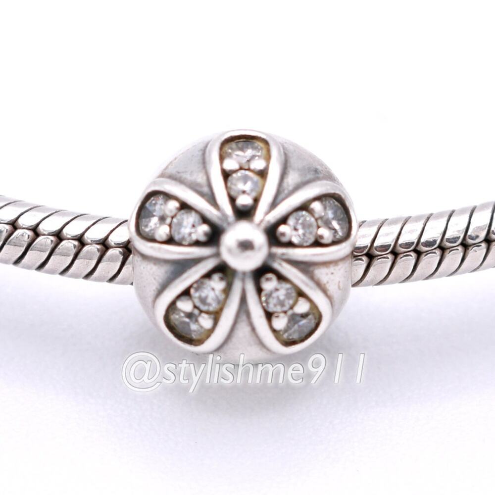 One Authentic PANDORA Dazzling Daisy Clip Charm - 791493CZ
